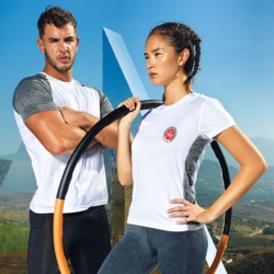 LSK T-shirt herr - Vit med grått - Logotyp och ryggtryck