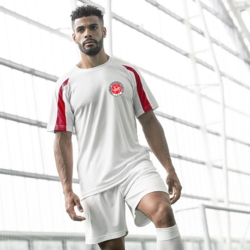 LSK Vuxen T-shirt - Vit med röd - Logotyp och ryggtryck