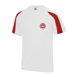 LSK Vuxen T-shirt - Vit med röd - Logotyp och ryggtryck