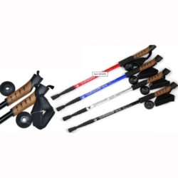 Stavgångstavar - teleskop med korkhandtag och handske