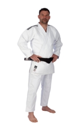 Adidas "CHAMPION III IJF - Slim-Fit" - Judo Gi - 750g - Hvid m. sorte striber