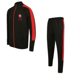 Bushido Karate klubjakke og bukser - Sort/rød