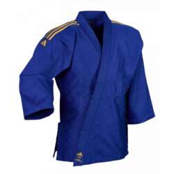 Adidas "CLUB" Judo Gi - 350g - Blå m. guld striber