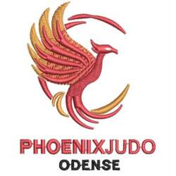 Phoenix Judo Klubmærke broderet på gi - cm 8 cm