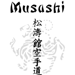 Musashi Shotokan Karate-Do Klubmærke broderet på gi - 8,5 cm