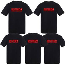 Sort Bushido Karate Bomuld Klub T-shirt - Børn