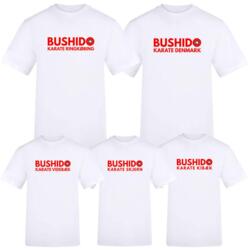 Hvid Bushido Karate Bomuld Klub T-shirt - Børn
