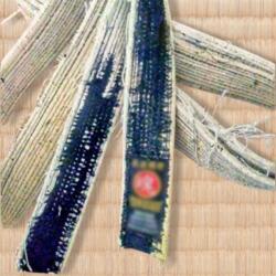 KAZARI Sort bælte - Yohashi Bomuld - Traditionel Japansk brodering - 4,5 cm