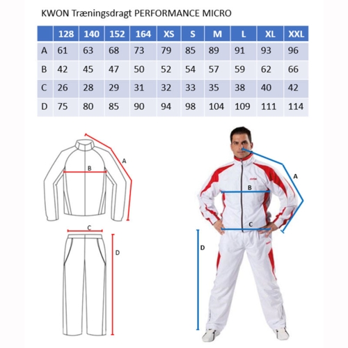 KWON Träningsdräkt PERFORMANCE MICRO - Röd / svart