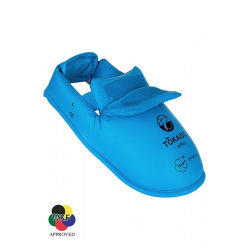 TOKAIDO fotskydd med kardborre. Passar benskydd - WKF godkänd