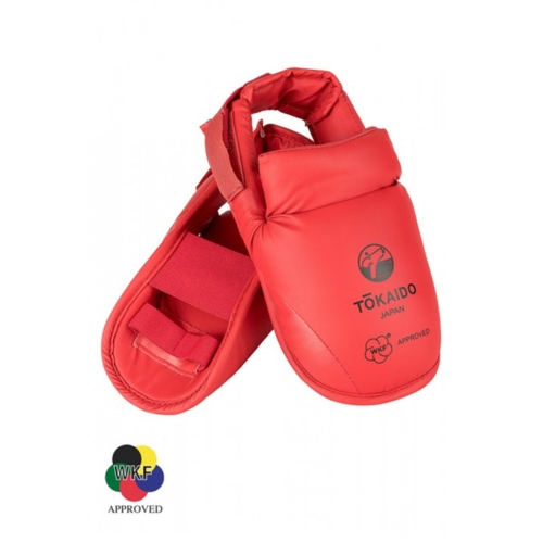 TOKAIDO fotskydd med kardborre. Passar benskydd - WKF godkänd