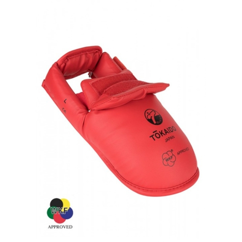 TOKAIDO fotskydd med kardborre. Passar benskydd - WKF godkänd