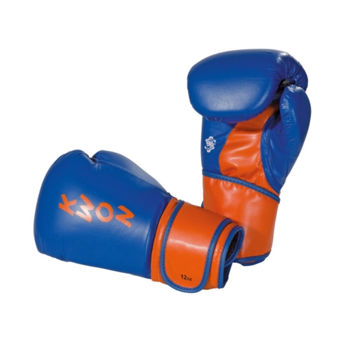 KWON SUPER CHAMP Kick / Thai boxningshandske - Blå / orange - 10 oz. - WKU-godkänd