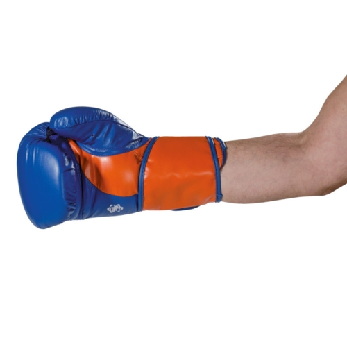 KWON SUPER CHAMP Kick / Thai boxningshandske - Blå / orange - 10 oz. - WKU-godkänd