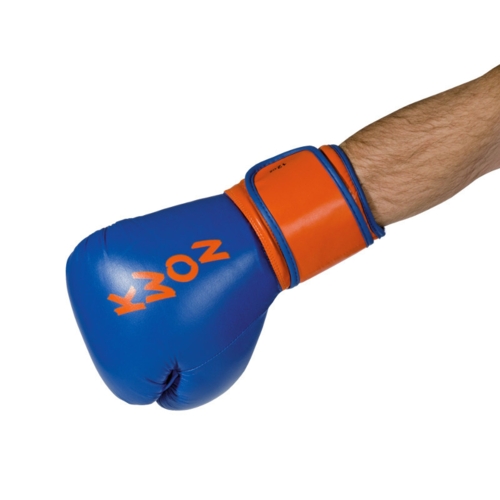KWON SUPER CHAMP Kick / Thai boxningshandske - Blå / orange - 10 oz. - WKU-godkänd