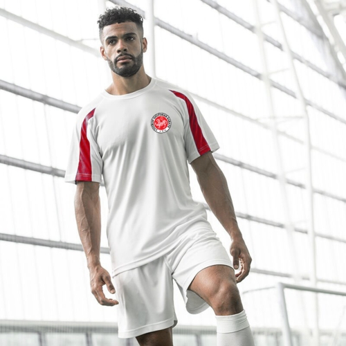 LSK Vuxen T-shirt - Vit med röd - Logotyp och ryggtryck