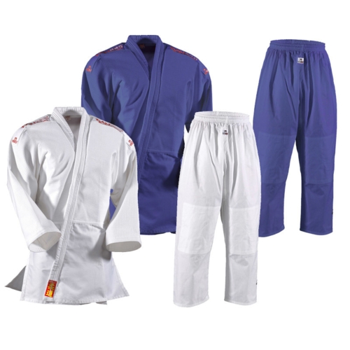 DANRHO YAMANASHI Judo Give med axelränder - 420g - Vit