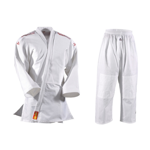 DANRHO YAMANASHI Judo Give med axelränder - 420g - Vit