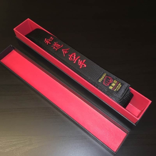 TOKAIDO svart bälte - Sydd och broderad i Japan