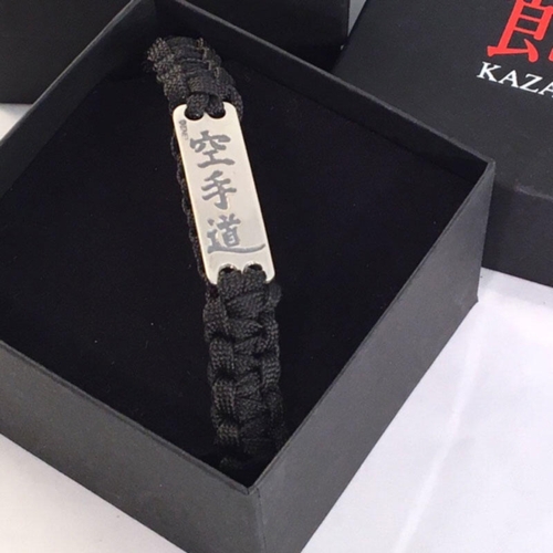 KAZARI Martial Arts Armband i äkta silver - KARATE-DO