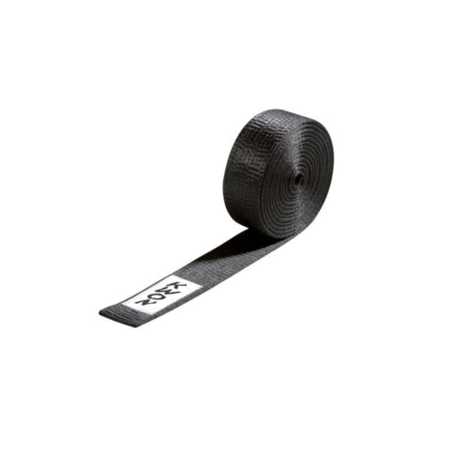 Svart bälte - Blank satängsilke - 4 cm