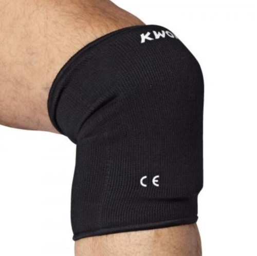 Elastik Knæbeskytter i stof Hvid / Sort