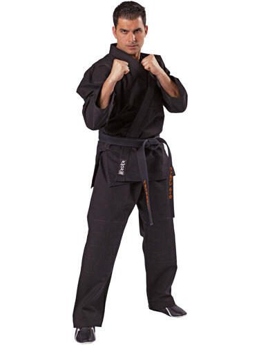 KWON SPECIALIST Selvforsvar/Ju-Jitsu gi - Sort -12 oz.