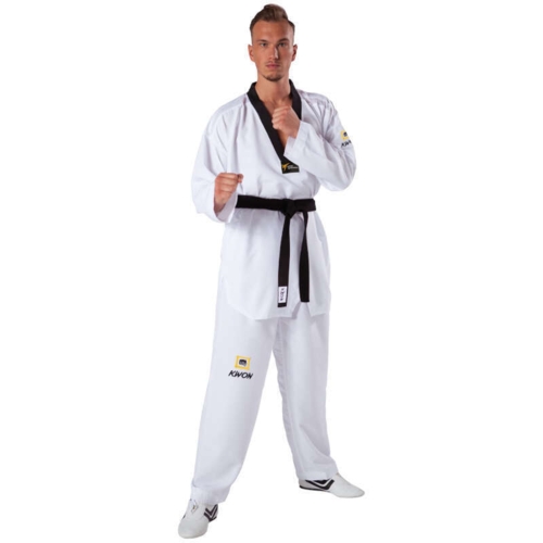 KWON "FIGHTLITE" Taekwondo dobok - m. sort revers - WT