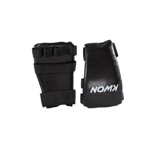 Håndbeskytter Ægte læder - 1 cm polstring - Karate/ju-jitsu -Blå/Rød