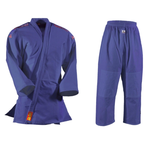 DANRHO YAMANASHI Judo Gi med skulderstriber - 420g - Blå