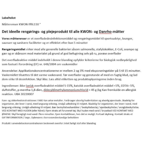 Rengørings- og desinfektionsmiddel til Kampmåtter og tatami 1 liter - til fortynding