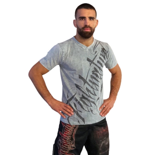 FIGHTNATURE T-Shirt V-Neck - Grå