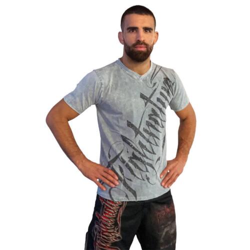 FIGHTNATURE T-Shirt V-Neck - Grå
