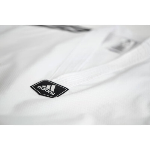 Adidas "ADI-Fighter Eco 3-stripes" Taekwondo dobok - hvid krave