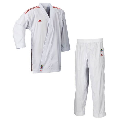 Adidas "AdiLight DNA" - Red Premier League Kumite Karate Gi - 4 Oz. - WKF - K192