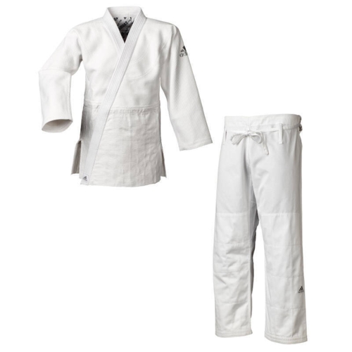 Adidas "MILLENIUM" Judo Gi - 990g - Hvid m. sølv logo