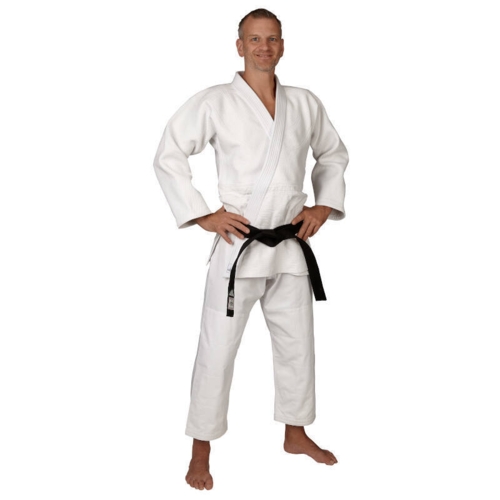 Adidas "MILLENIUM" Judo Gi - 990g - Hvid m. sølv logo