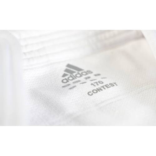 Adidas "CONTEST" Judo Gi - 650g - Hvid m. sorte striber
