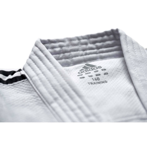 Adidas "TRAINING" Judo Gi - 500g - Hvid m. sorte striber
