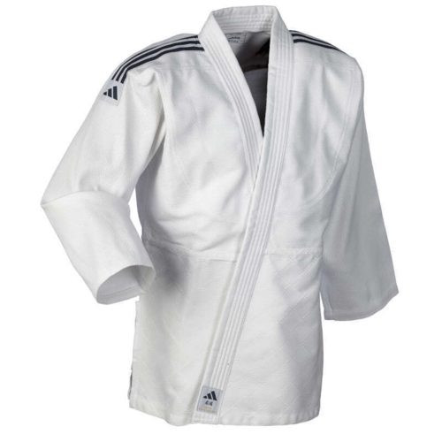 Adidas "CLUB" Judo Gi - 350g - Hvid m. sorte striber