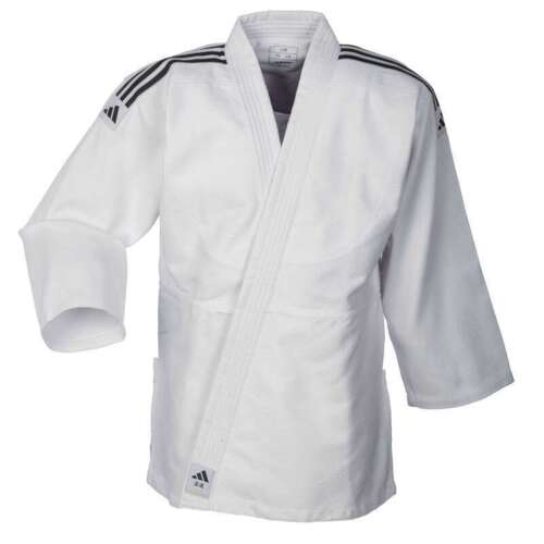 Adidas "CLUB" Judo Gi - 350g - Hvid m. sorte striber