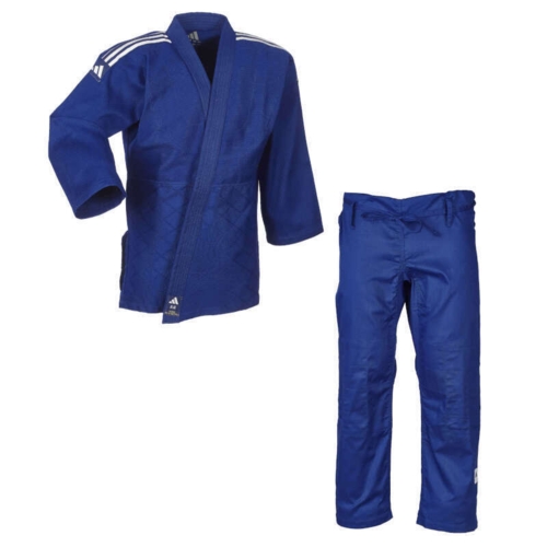 Adidas "CLUB" Judo Gi - 350g - Blå m. hvide striber