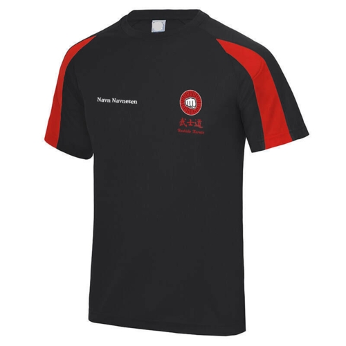 Bushido Karate Børne T-shirt - Sort/rød