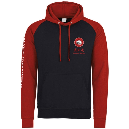 Bushido Karate Hoodie Sort/rød