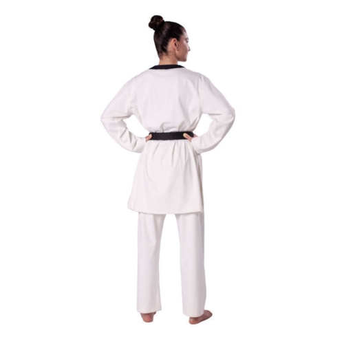 KWON "SLIM-FIT" Taekwondo dobok - Sort krave - WT-godkendt