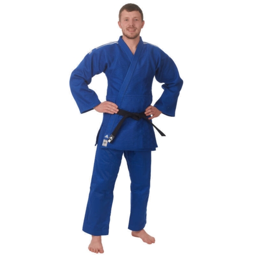 Adidas "CHAMPION III IJF - Slim-Fit" - Judo Gi - 750g - Blå m. hvide striber