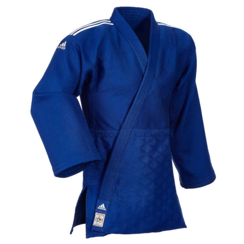 Adidas "CHAMPION III IJF - Slim-Fit" - Judo Gi - 750g - Blå m. hvide striber