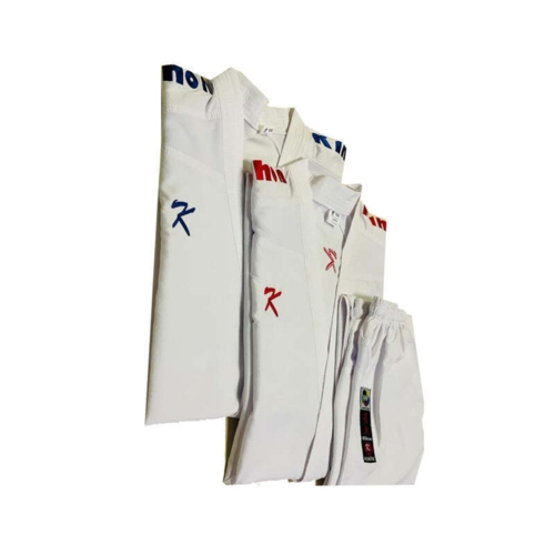 KIHON KUMITE Premier League Karate gi Rød/Blå sæt - 4 oz. - WKF-approved