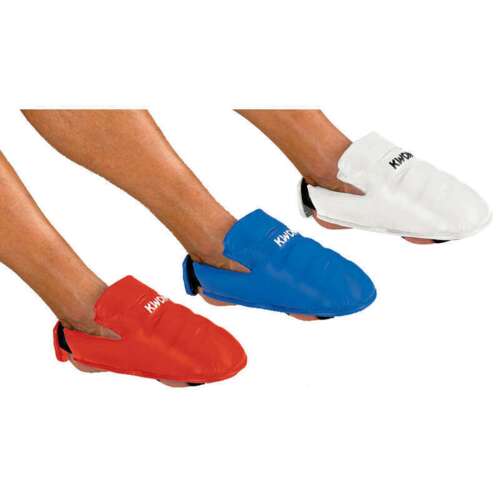 KWON Blå Karate fodbeskytter m. velcro. Passer på benbeskytter