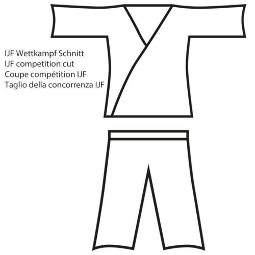 DANRHO ULTIMATE 750 IJF - Judo Gi - Slim-fit - Japansk vævning - Blå